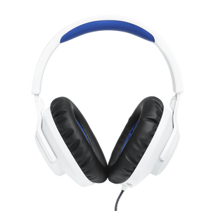 JBL Quantum 100P Console - White - Wired over-ear gaming headset with a detachable mic - Front